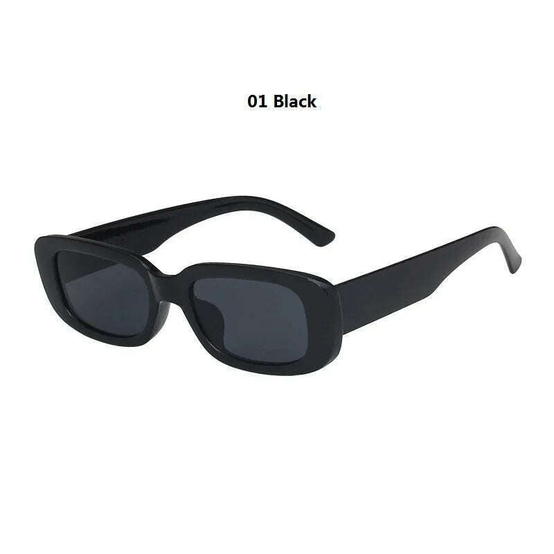 Women's Rectangle Retro Sunglasses Square Designer Small Sunglasses Women Female Sun Glasses Vintage Driving Shades UV400 - KIMLUD