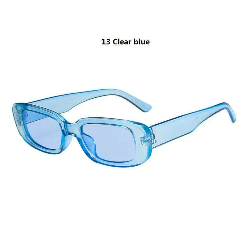 Women's Rectangle Retro Sunglasses Square Designer Small Sunglasses Women Female Sun Glasses Vintage Driving Shades UV400 - KIMLUD