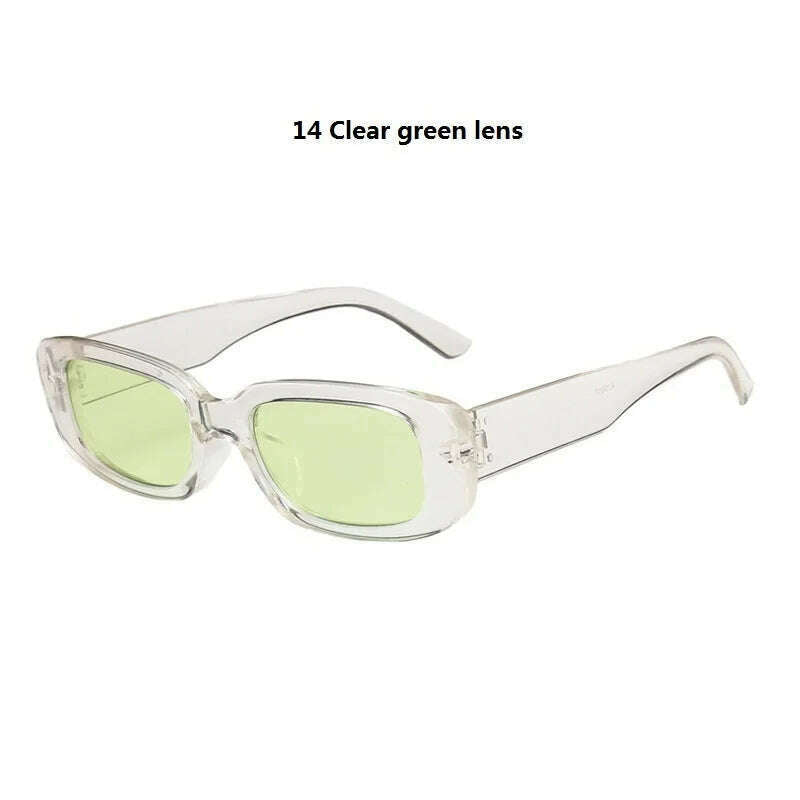 Women's Rectangle Retro Sunglasses Square Designer Small Sunglasses Women Female Sun Glasses Vintage Driving Shades UV400 - KIMLUD