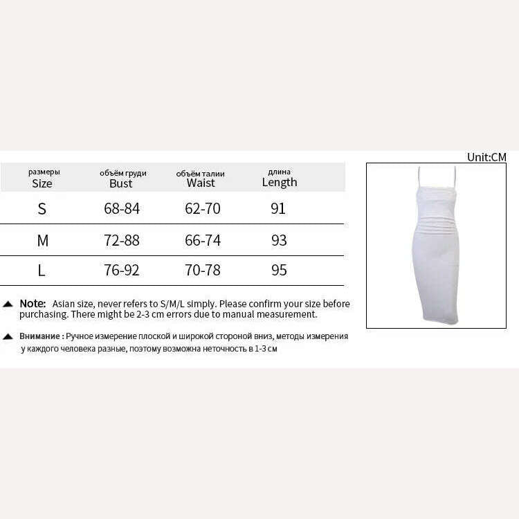 KIMLUD, Women's Sexy Style Camisole Dress Long Skirt Solid Color One-Neck Pleated Long Skirt 28456P, KIMLUD Womens Clothes