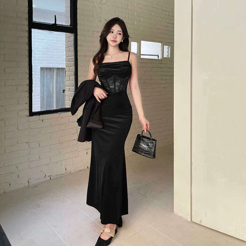 KIMLUD, Women's Sexy Style Christmas New Year's Suede Lace Dress Clip Dress Includes Glove Style Skirt CF23660LL/CF23649GN, KIMLUD Women's Clothes