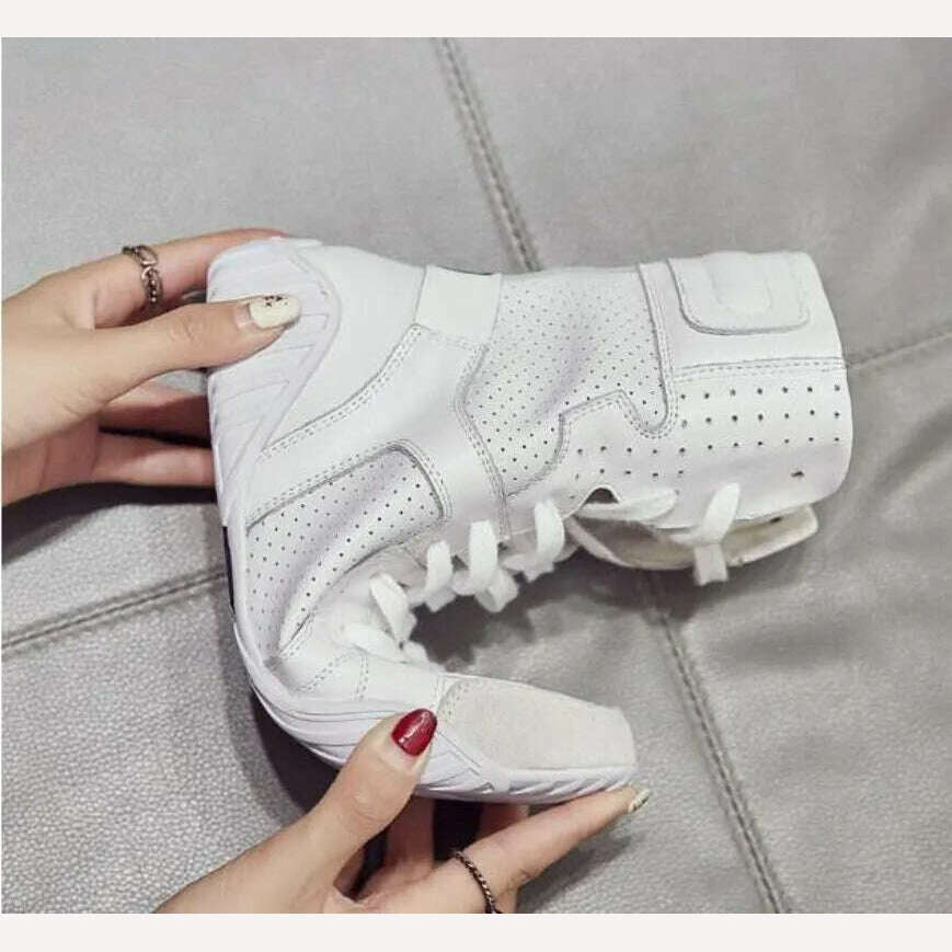 KIMLUD, Womens Shoes White High Top Designer Luxury women Sneakers Spring Summer Casual Fashion Shoes Woman Ankle Boots for Women, KIMLUD Womens Clothes