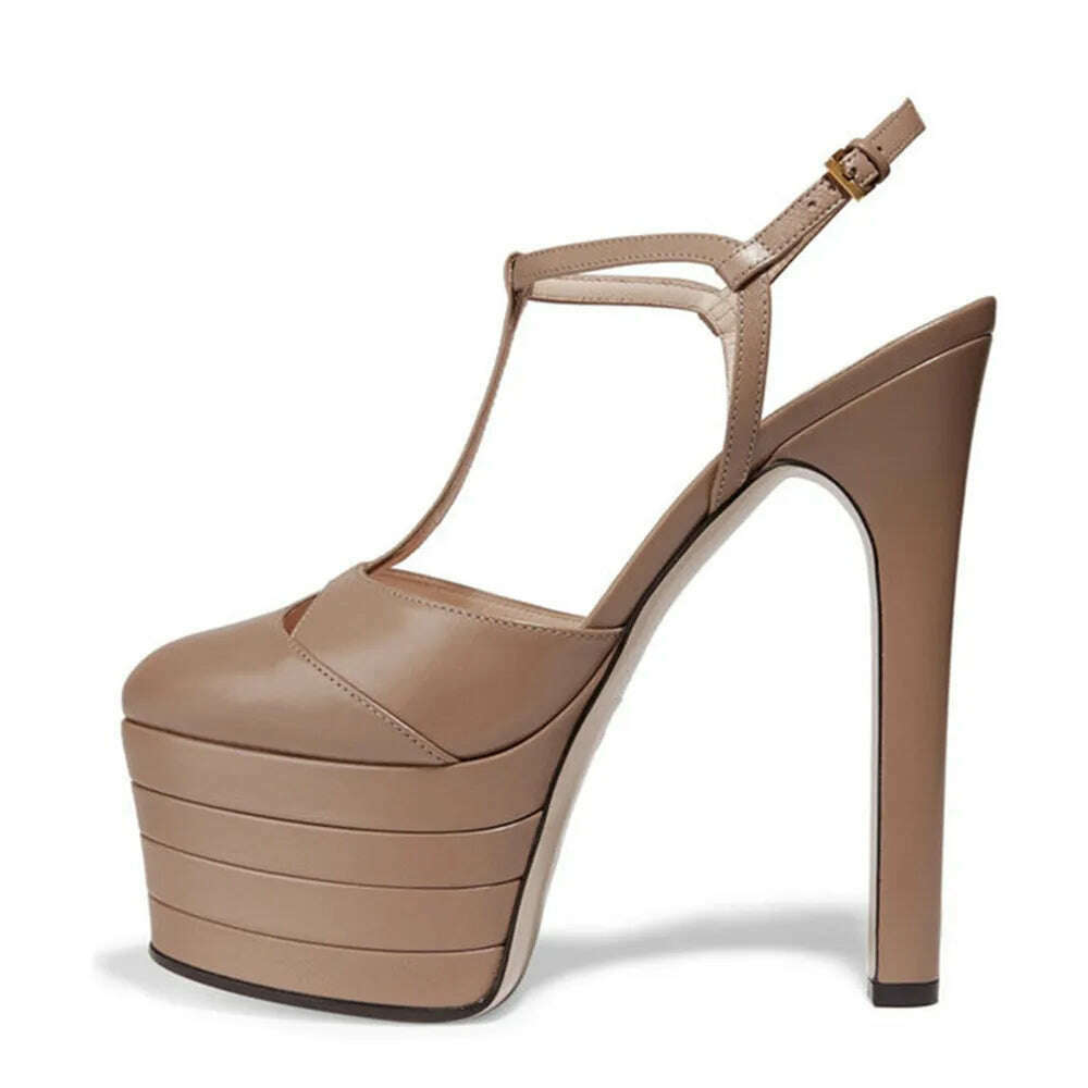 KIMLUD, Women's Summer New Brand Thick Sole Sandals Ultra High Heel Platforms Fashion Party Wedding Women's Single Shoes, KIMLUD Womens Clothes