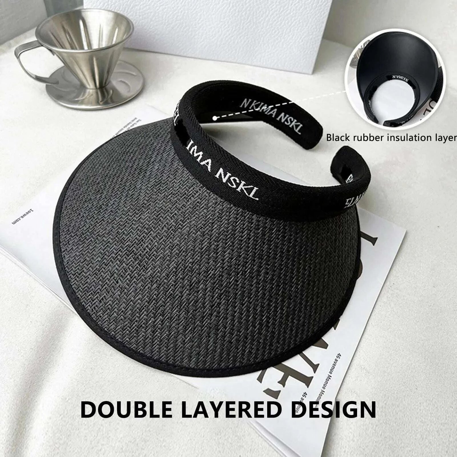 Women's Sunshade Hat Wide Brim Traveling Beach Sun Visor Hat Casual Breathable Sunshade Hat Women Summer Decor