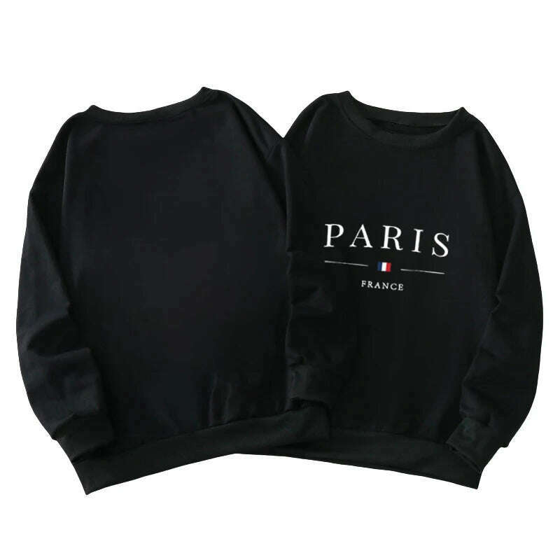 Womens Tracksuit O Neck Fashion Casual Printing Sweatshirt Lady High Quality Simplicity Popular Street sportswear BlackWhiteTops - KIMLUD