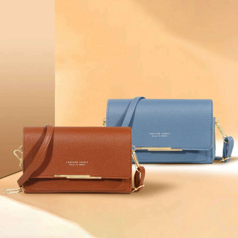 KIMLUD, Women's Wallet Korean Handbag Multi Card Large Capacity Casual Shoulder Bag Mobile Phone Packet Fashion New Style, KIMLUD Women's Clothes
