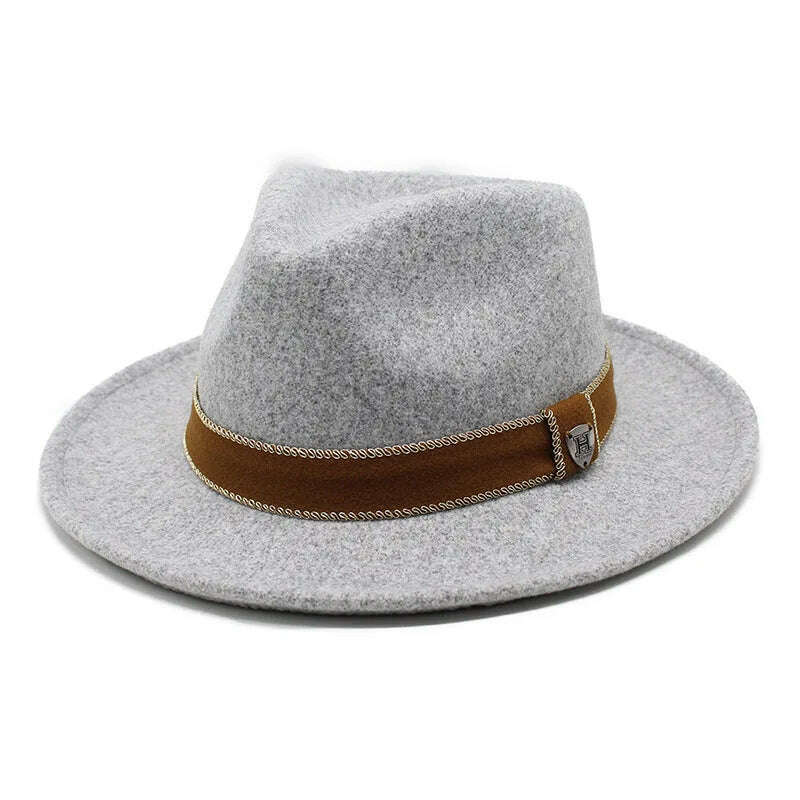 KIMLUD, wool fedora for women men fedoras lady hat two toned felt church hat unisex  bowknot  jazz hat for men and women wholesale price, 21 / 55-58cm, KIMLUD Womens Clothes