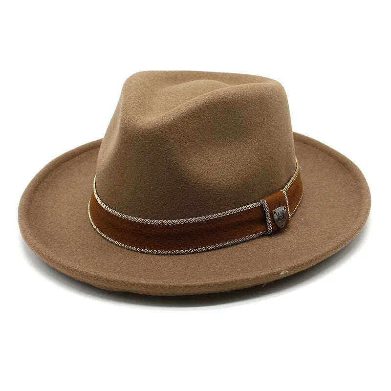 KIMLUD, wool fedora for women men fedoras lady hat two toned felt church hat unisex  bowknot  jazz hat for men and women wholesale price, 16 / 55-58cm, KIMLUD Womens Clothes