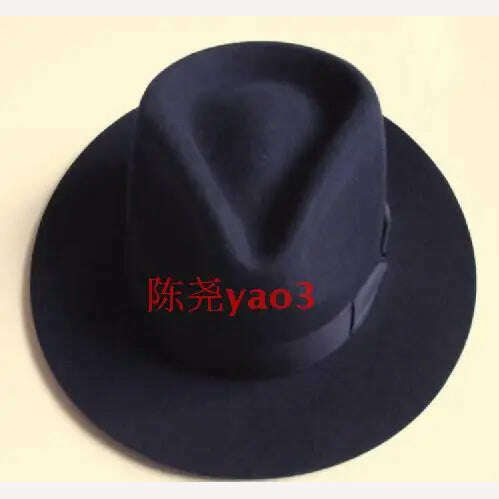 Wool Fedora Hat Unisex Felt Fedoras Hats Adult Fashion Trilby Hats Popular Headwear Wool Fedora Trilby Hats Man&#39;s Cap B-8130 - KIMLUD