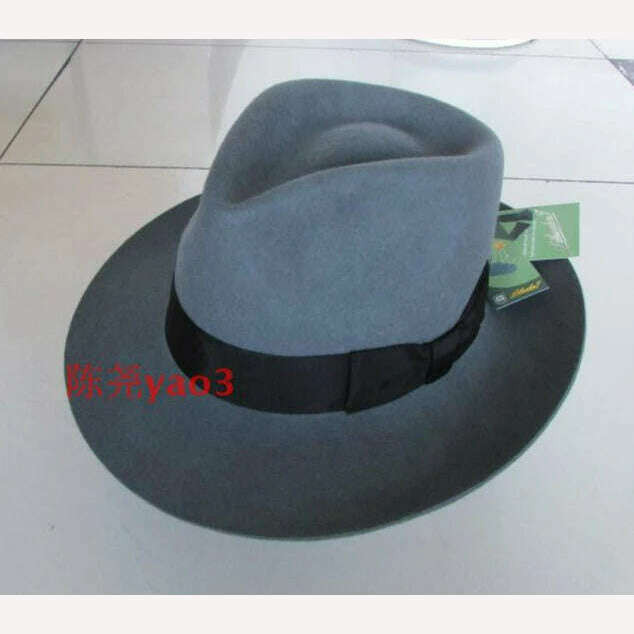 Wool Fedora Hat Unisex Felt Fedoras Hats Adult Fashion Trilby Hats Popular Headwear Wool Fedora Trilby Hats Man&#39;s Cap B-8130 - KIMLUD