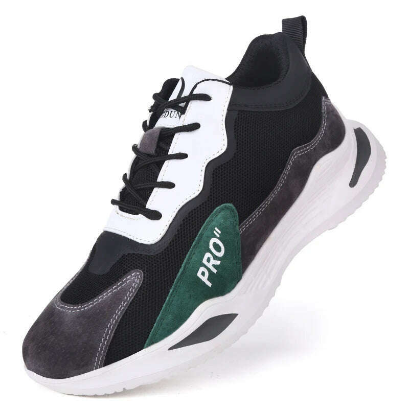 Work Safety Shoes Men Lightweight Breathable Soft Comfortable Indestructible Steel Toe Stab-Resistant Wearable Security Boots - KIMLUD