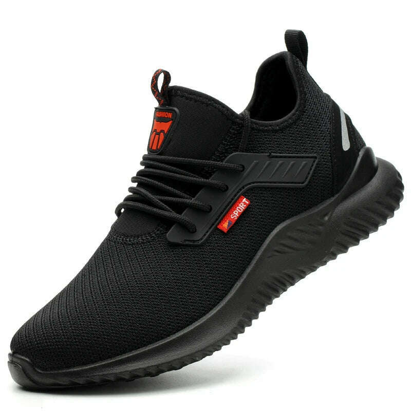 Work Safety Shoes Men Lightweight Breathable Soft Comfortable Indestructible Steel Toe Stab-Resistant Wearable Security Boots - KIMLUD