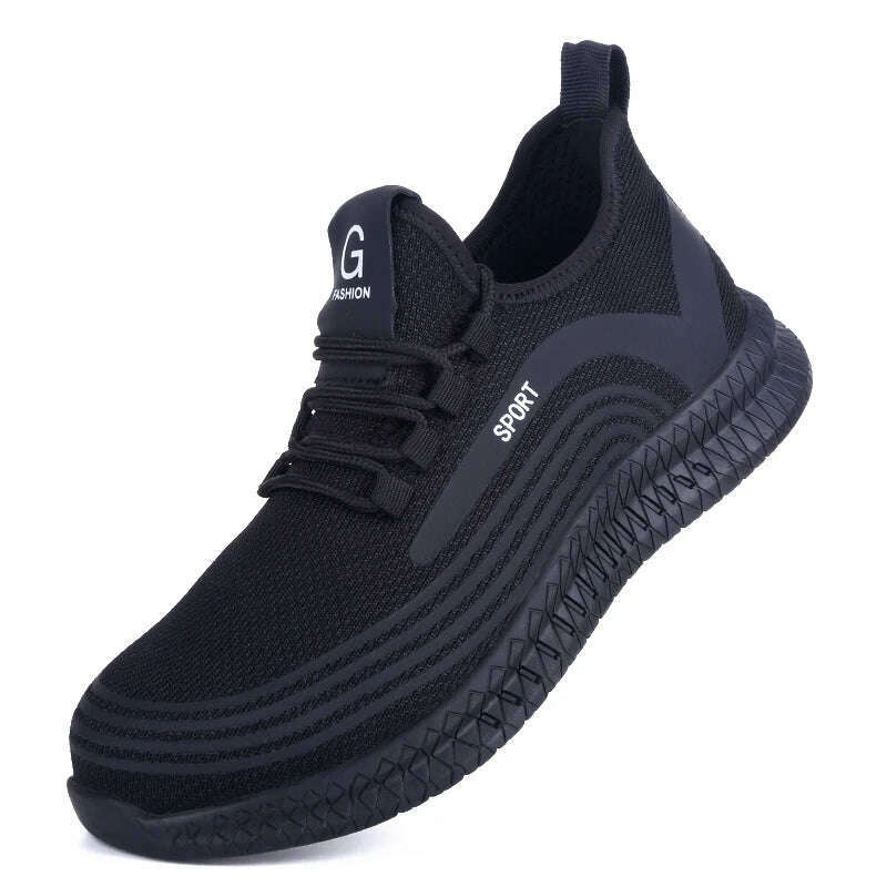 Work Safety Shoes Men Lightweight Breathable Soft Comfortable Indestructible Steel Toe Stab-Resistant Wearable Security Boots - KIMLUD