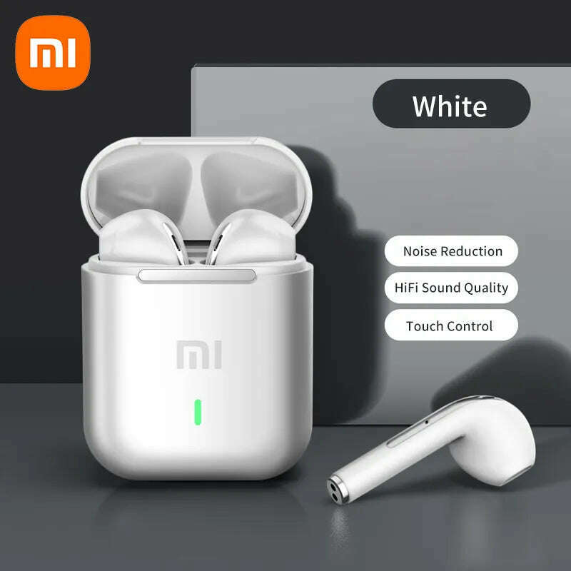 KIMLUD, Xiaomi Earbuds True Wireless Earphone Noise Cancelling Update Bluetooth 5.3 Headset HD Music Headphone In-Ear Handsfree With Mic, White, KIMLUD Womens Clothes