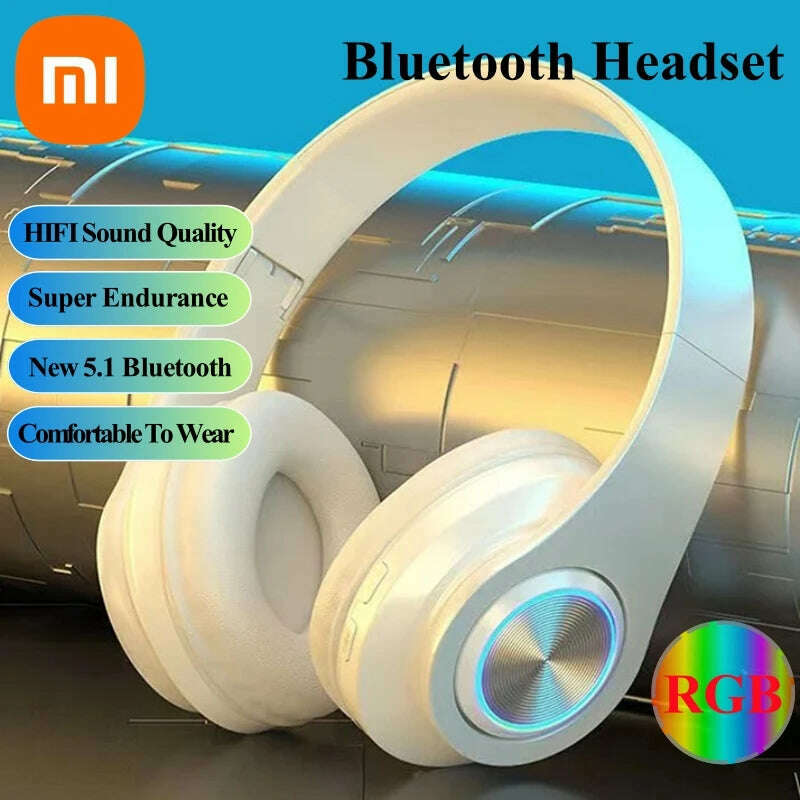 KIMLUD, XIAOMI Mijia Head-mounted Wireless Bluetooth Headphones With Mic Noise Cancelling Headsets Stereo Sound Sport Gaming Earphones, KIMLUD Womens Clothes