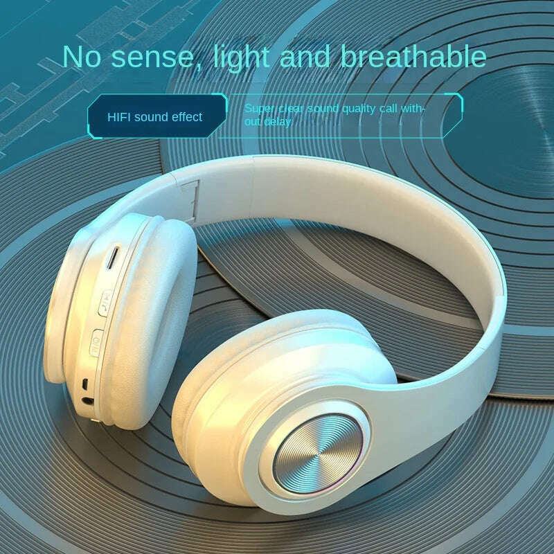KIMLUD, XIAOMI Mijia Head-mounted Wireless Bluetooth Headphones With Mic Noise Cancelling Headsets Stereo Sound Sport Gaming Earphones, KIMLUD Womens Clothes