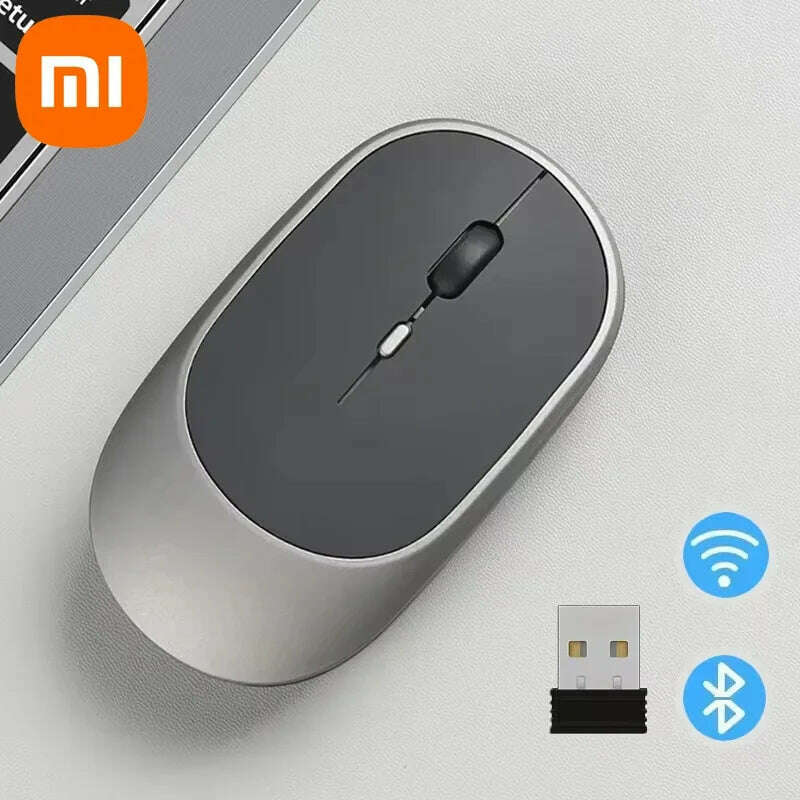 KIMLUD, Xiaomi Wireless Mouse Bluetooth-compatible 2.4G Silent Mice Adjustable DPI Ergonomic Design USB Rechargeable Gaming Office Mouse, KIMLUD Womens Clothes
