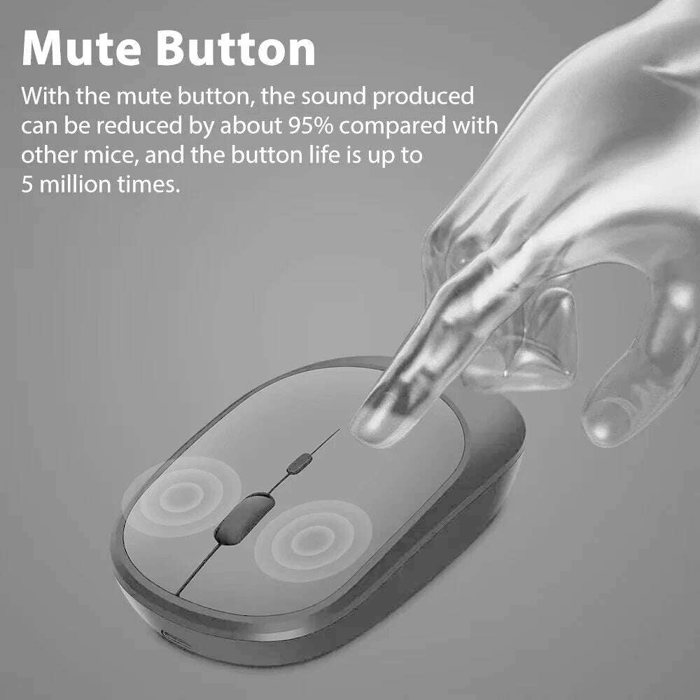 KIMLUD, Xiaomi Wireless Mouse Bluetooth-compatible 2.4G Silent Mice Adjustable DPI Ergonomic Design USB Rechargeable Gaming Office Mouse, KIMLUD Womens Clothes