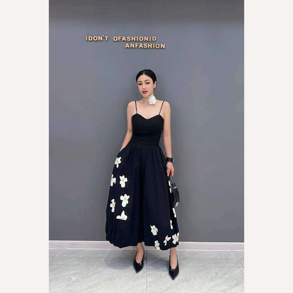 KIMLUD, XITAO Casual Print Ankle-length Pants Appear Thin All-match Women 2023 Summer New Arrival Loose Trend Ankle-length Pants HQQ0828, KIMLUD Womens Clothes