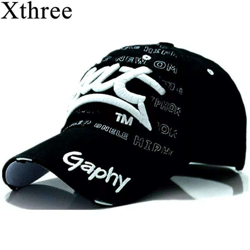 Xthree Wholesale Snapback Hats Baseball Cap Hats Hip Hop Fitted Cheap Hats for Men Women Gorras Curved Brim Hats Damage Cap - KIMLUD