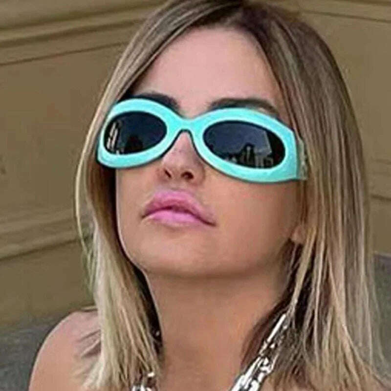 Y2K Vintage Punk Cat Eye Sunglasses Women For Men Trending Sun Glasses Fashion Luxury Brand Designer Cycling Sport Goggle UV400 - KIMLUD
