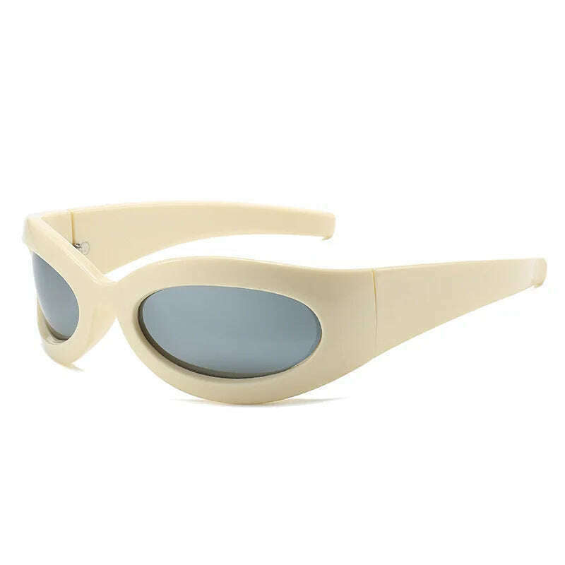 Y2K Vintage Punk Cat Eye Sunglasses Women For Men Trending Sun Glasses Fashion Luxury Brand Designer Cycling Sport Goggle UV400 - KIMLUD