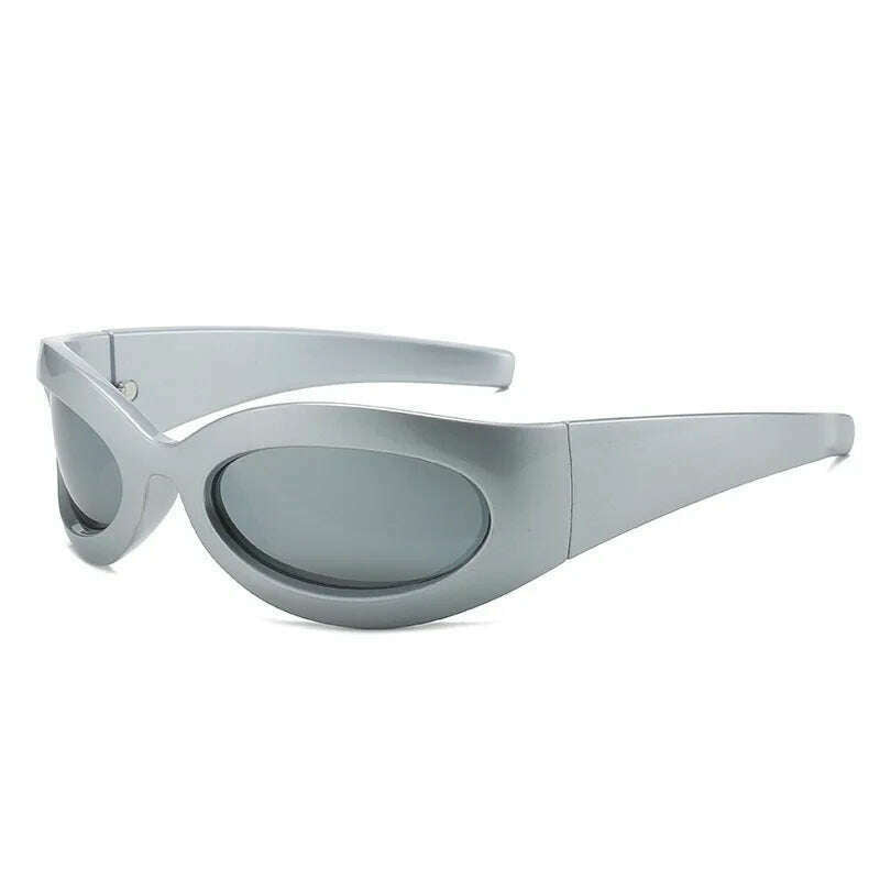 Y2K Vintage Punk Cat Eye Sunglasses Women For Men Trending Sun Glasses Fashion Luxury Brand Designer Cycling Sport Goggle UV400 - KIMLUD
