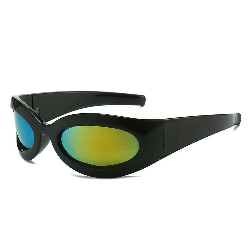 Y2K Vintage Punk Cat Eye Sunglasses Women For Men Trending Sun Glasses Fashion Luxury Brand Designer Cycling Sport Goggle UV400 - KIMLUD
