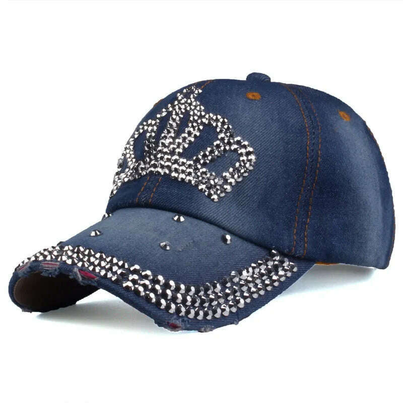 KIMLUD, [YARBUU]Baseball Caps 2022 New Fashion Style Men And Women&#39;s Sun Hat Rhinestone Hat Denim And Cotton Snapback Cap Free Shipping, colour 3 / China / Adjustable|>8Y, KIMLUD APPAREL - Womens Clothes