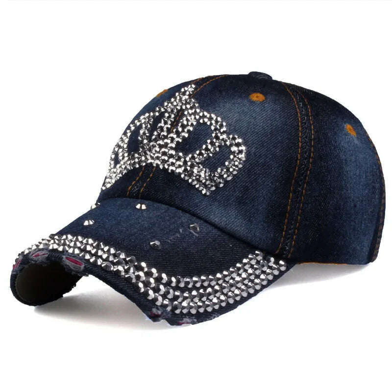 KIMLUD, [YARBUU]Baseball Caps 2022 New Fashion Style Men And Women&#39;s Sun Hat Rhinestone Hat Denim And Cotton Snapback Cap Free Shipping, colour 5 / China / Adjustable|>8Y, KIMLUD APPAREL - Womens Clothes