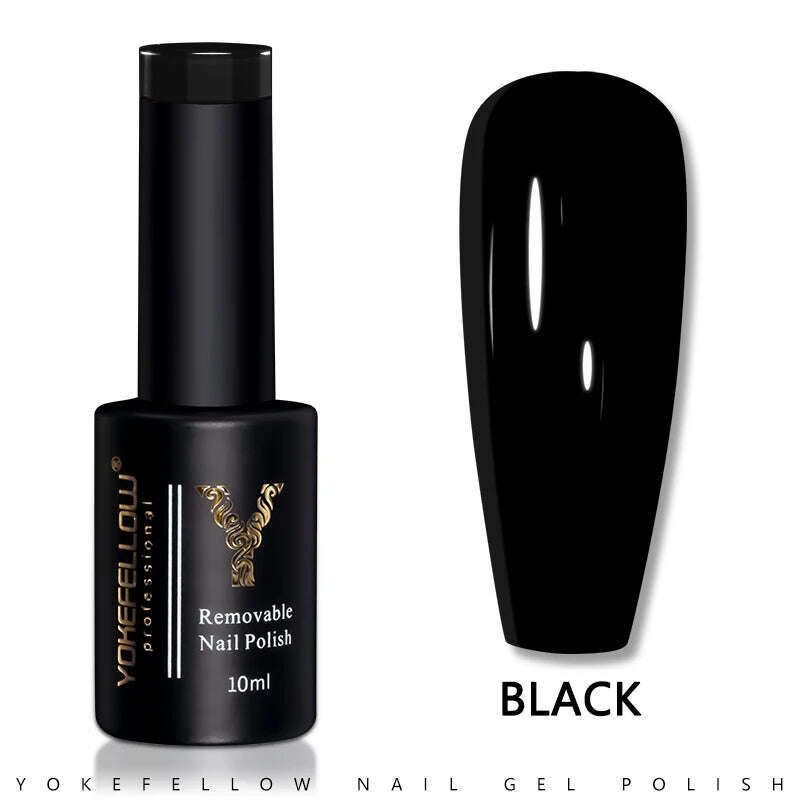 YOKEFELLOW 10ml Dark Red Series Gel Nail Polish Spring Summer Semi Permanent Low Odor Long-Wear Gel Varnish For Manicure AB003 - KIMLUD