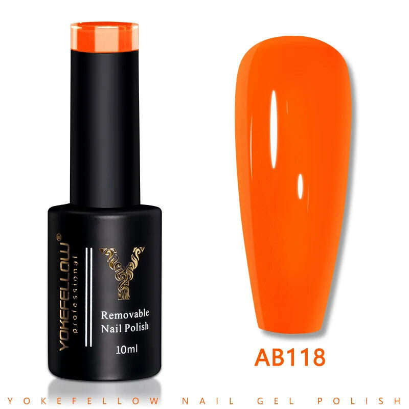 YOKEFELLOW 10ml Dark Red Series Gel Nail Polish Spring Summer Semi Permanent Low Odor Long-Wear Gel Varnish For Manicure AB003 - KIMLUD