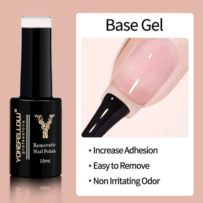YOKEFELLOW 10ml Dark Red Series Gel Nail Polish Spring Summer Semi Permanent Low Odor Long-Wear Gel Varnish For Manicure AB003 - KIMLUD