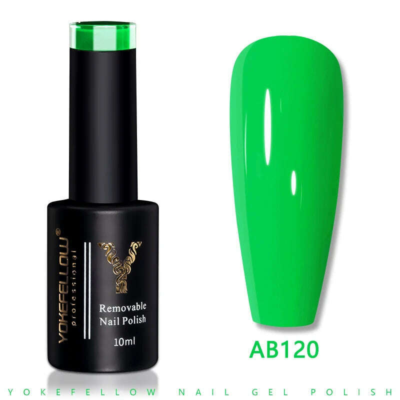 YOKEFELLOW 10ml Dark Red Series Gel Nail Polish Spring Summer Semi Permanent Low Odor Long-Wear Gel Varnish For Manicure AB003 - KIMLUD