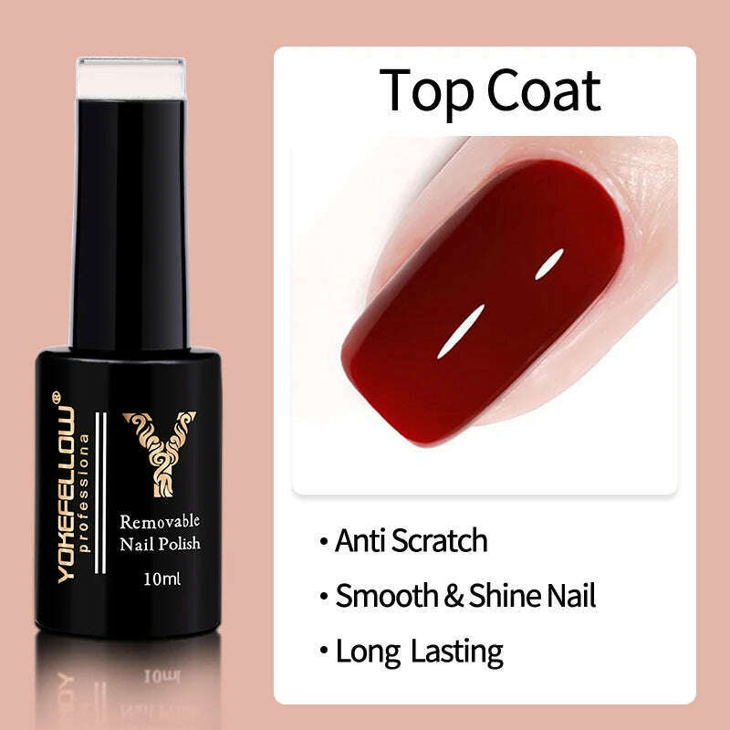 YOKEFELLOW 10ml Dark Red Series Gel Nail Polish Spring Summer Semi Permanent Low Odor Long-Wear Gel Varnish For Manicure AB003 - KIMLUD