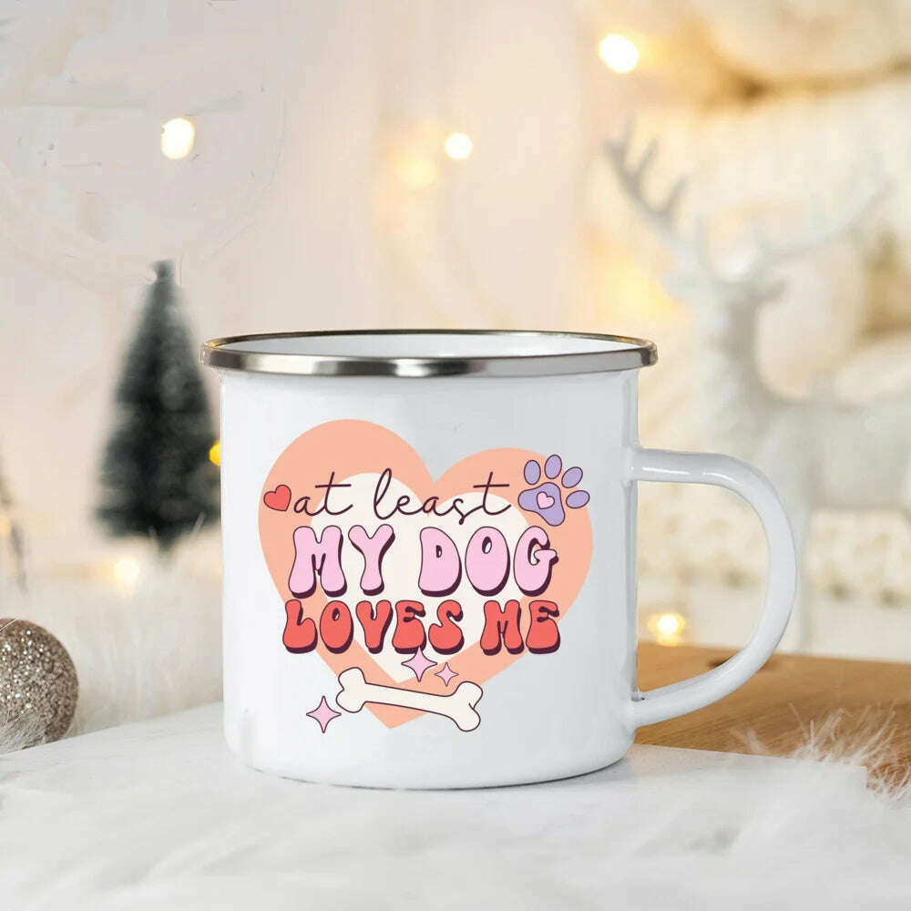 You Are So Loved Print Coffee Mug Valentine Enamel Mugs Valentine's Party Wine Juice Cups Valentine Cup Present for Her/ Family, UXH369472-A015WH-8 / 360ml, KIMLUD Women's Clothes