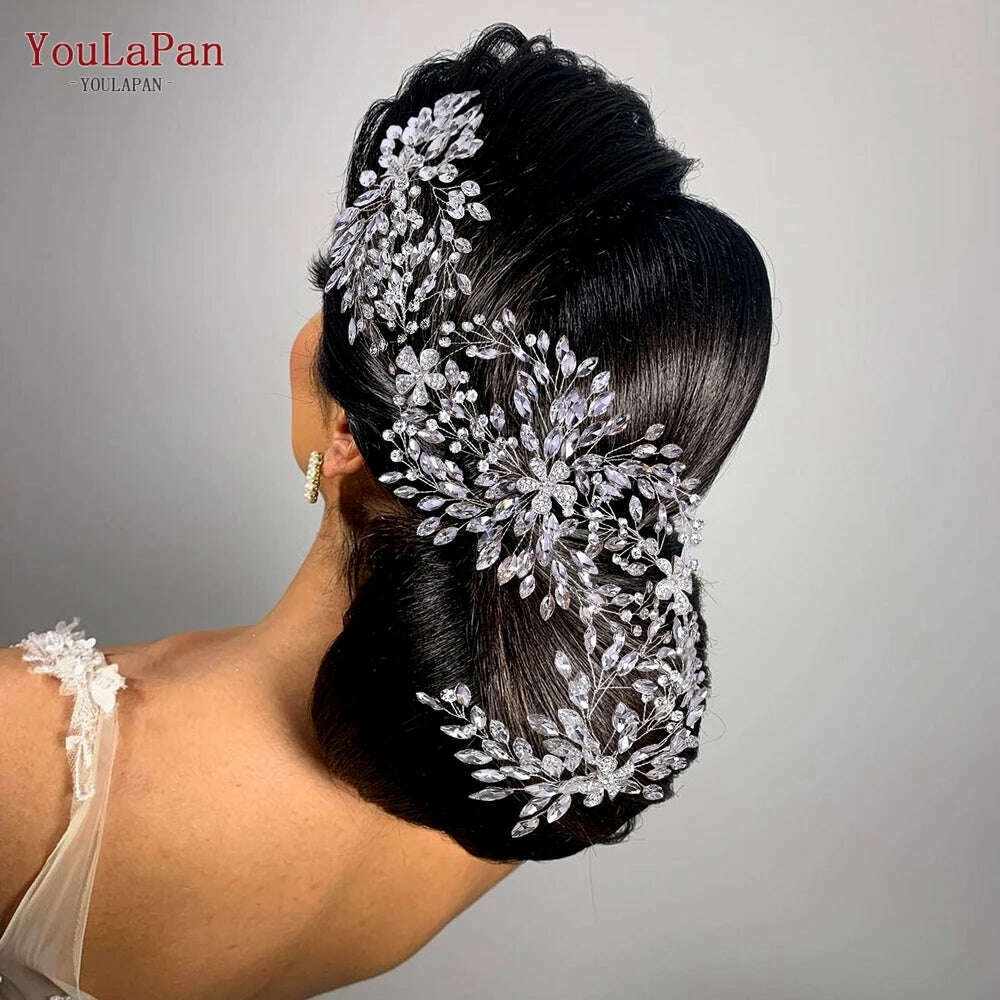 YouLaPan HP242 Wedding Headwear Headdresses for Girlfriend Fascinators Headband Bridal Hair Accessories Fashion Woman Tiara - KIMLUD