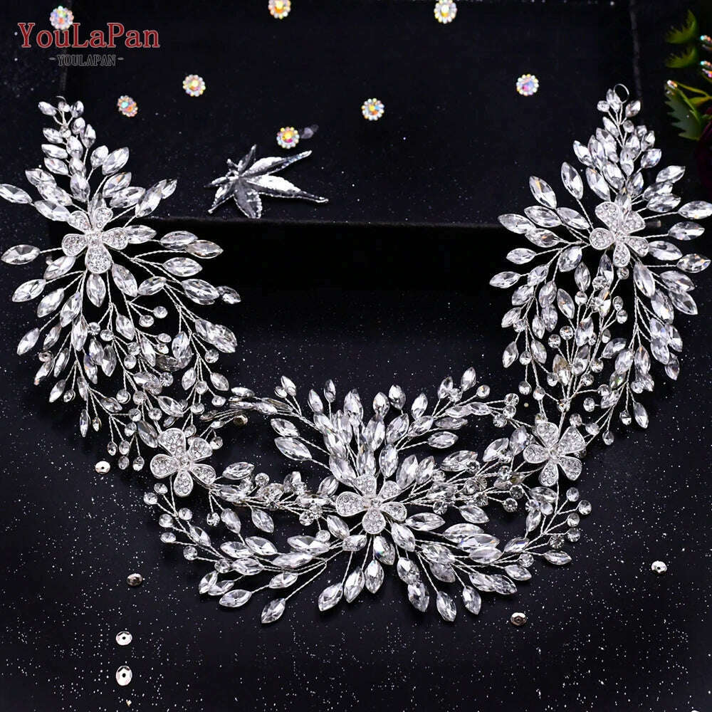 YouLaPan HP242 Wedding Headwear Headdresses for Girlfriend Fascinators Headband Bridal Hair Accessories Fashion Woman Tiara - KIMLUD