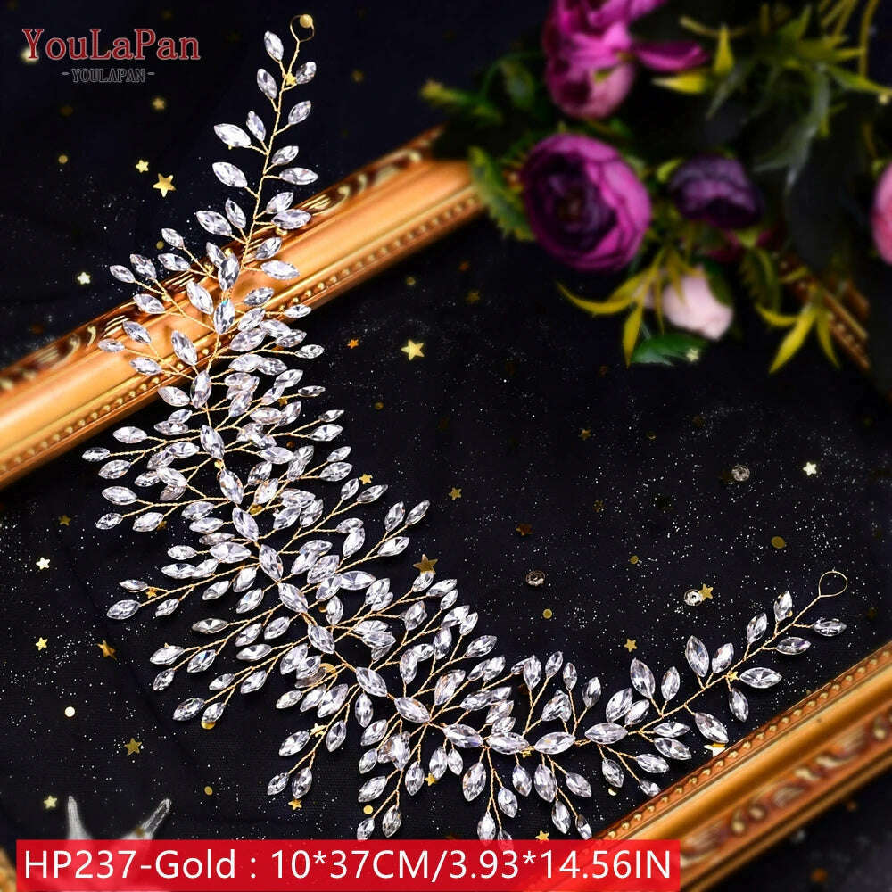 YouLaPan HP242 Wedding Headwear Headdresses for Girlfriend Fascinators Headband Bridal Hair Accessories Fashion Woman Tiara - KIMLUD