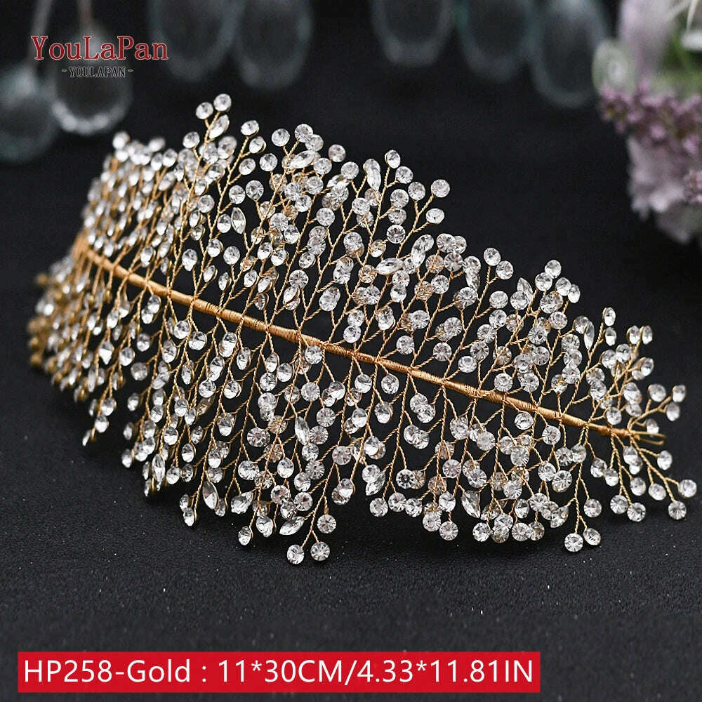 YouLaPan HP242 Wedding Headwear Headdresses for Girlfriend Fascinators Headband Bridal Hair Accessories Fashion Woman Tiara - KIMLUD