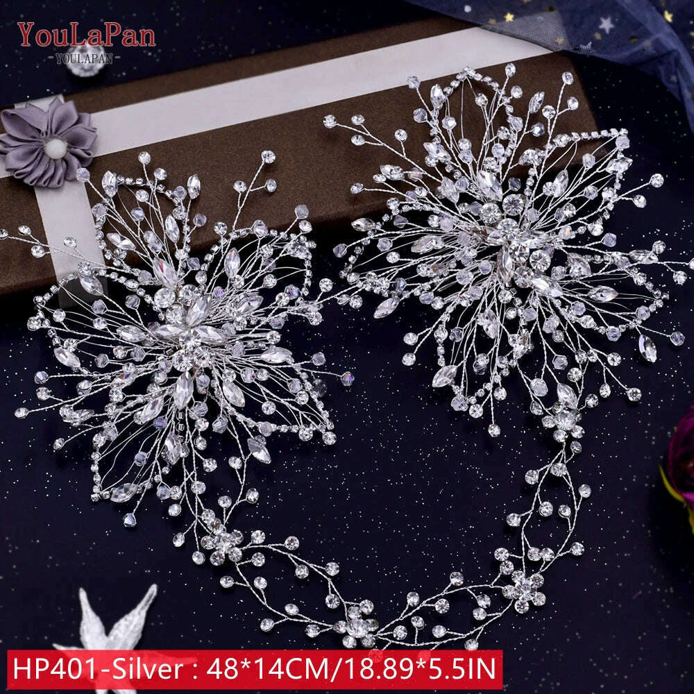 YouLaPan HP242 Wedding Headwear Headdresses for Girlfriend Fascinators Headband Bridal Hair Accessories Fashion Woman Tiara - KIMLUD