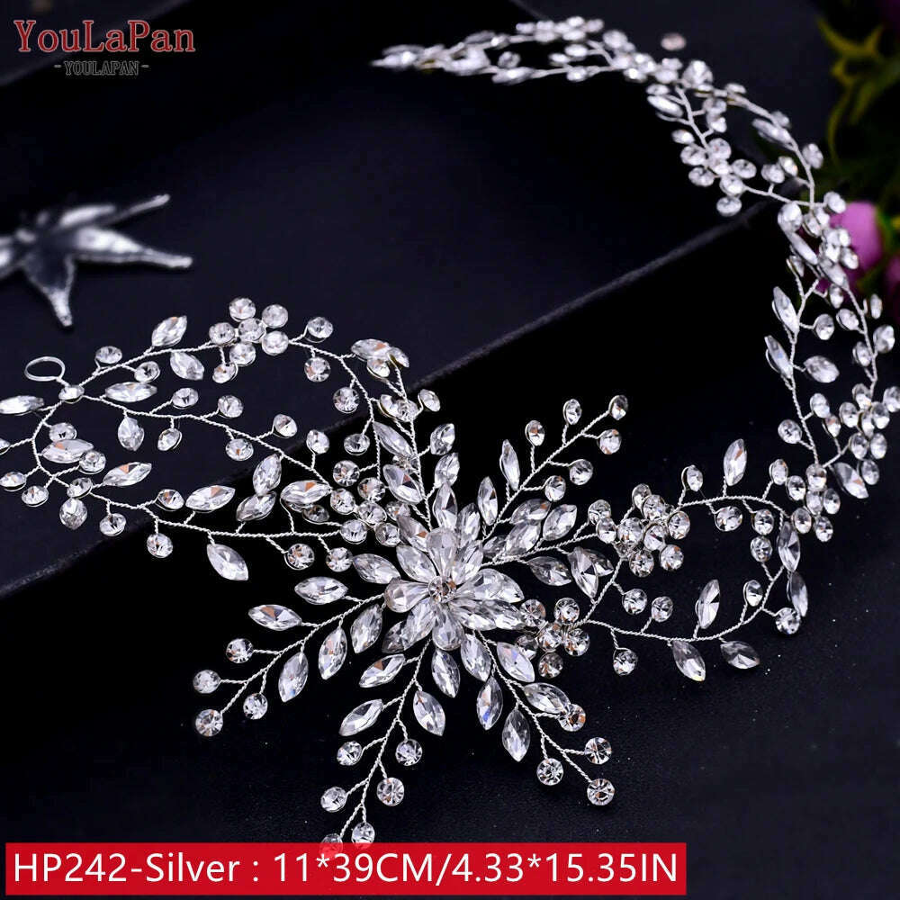 YouLaPan HP242 Wedding Headwear Headdresses for Girlfriend Fascinators Headband Bridal Hair Accessories Fashion Woman Tiara - KIMLUD