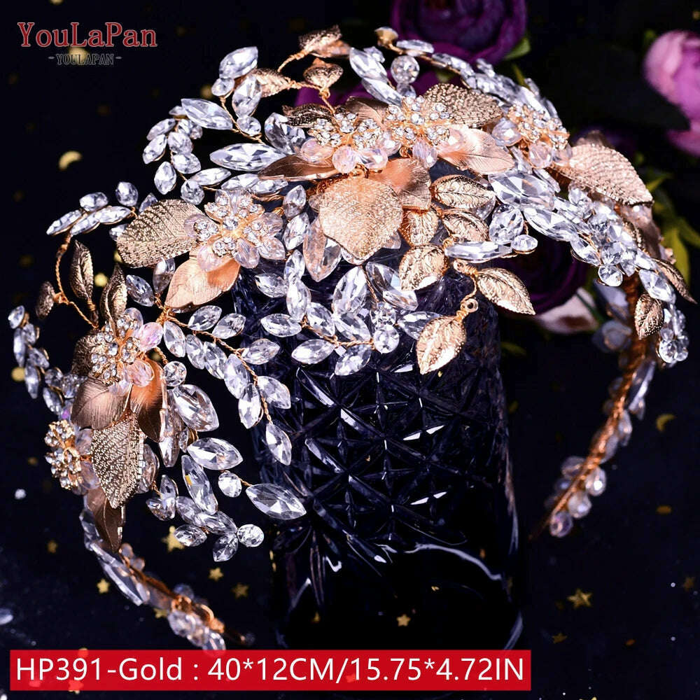 YouLaPan HP242 Wedding Headwear Headdresses for Girlfriend Fascinators Headband Bridal Hair Accessories Fashion Woman Tiara - KIMLUD