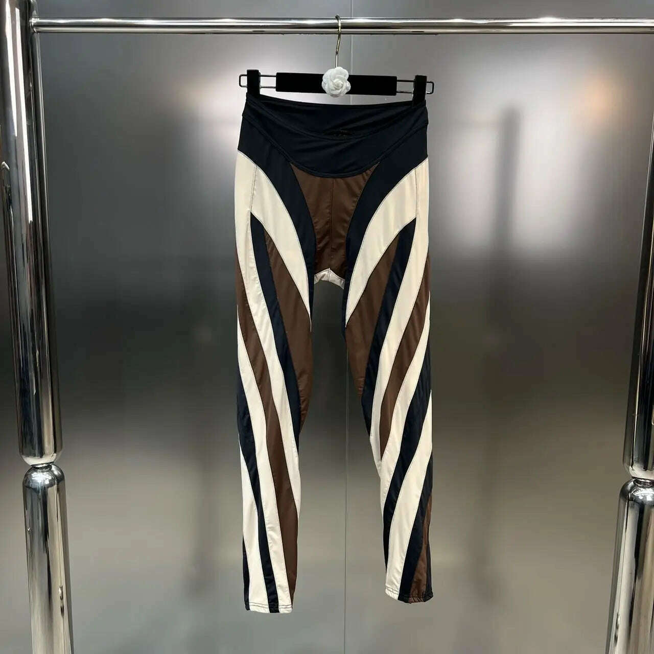 KIMLUD, Yuerwang Women leggings Pant Capris 2023 Color Matching Elastic Waist Slim Thin Long All Match Fashionable Bottoming Pants New, khaki / S, KIMLUD APPAREL - Womens Clothes