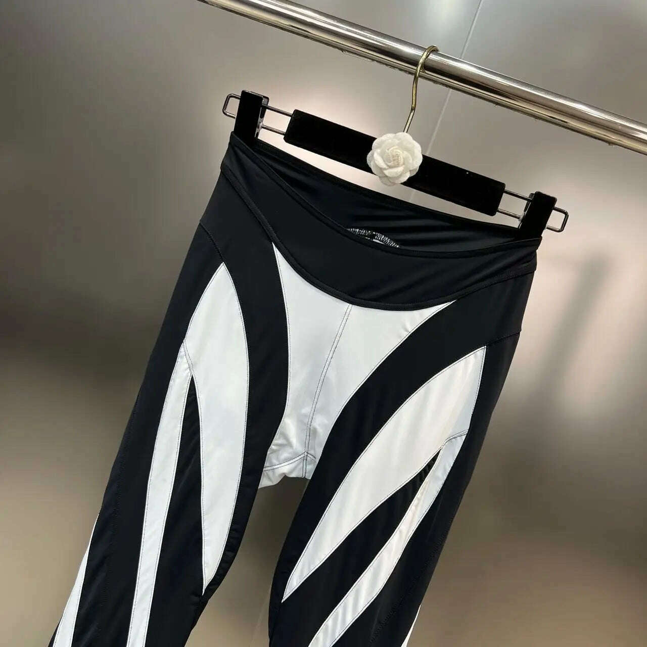 KIMLUD, Yuerwang Women leggings Pant Capris 2023 Color Matching Elastic Waist Slim Thin Long All Match Fashionable Bottoming Pants New, KIMLUD Womens Clothes