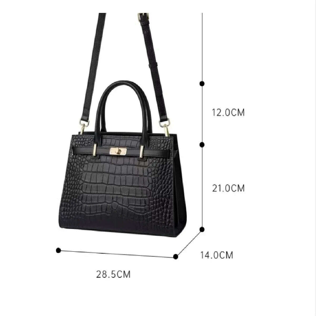 KIMLUD, ZOOLER Hot Royal Style Women Bags Black Color Winter Use Female Handbags Real Leather Super Purses Elegant Bolsa Feminina #, KIMLUD Women's Clothes