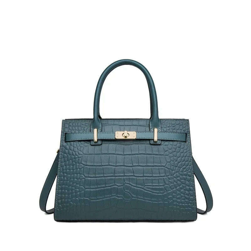 KIMLUD, ZOOLER Luxury Brand Genuine Leather  Top-Handle Bags New Handbags for Women Trend 2023 Leather Tote Bag Black Designer #wg383, SKY BLUE, KIMLUD Women's Clothes