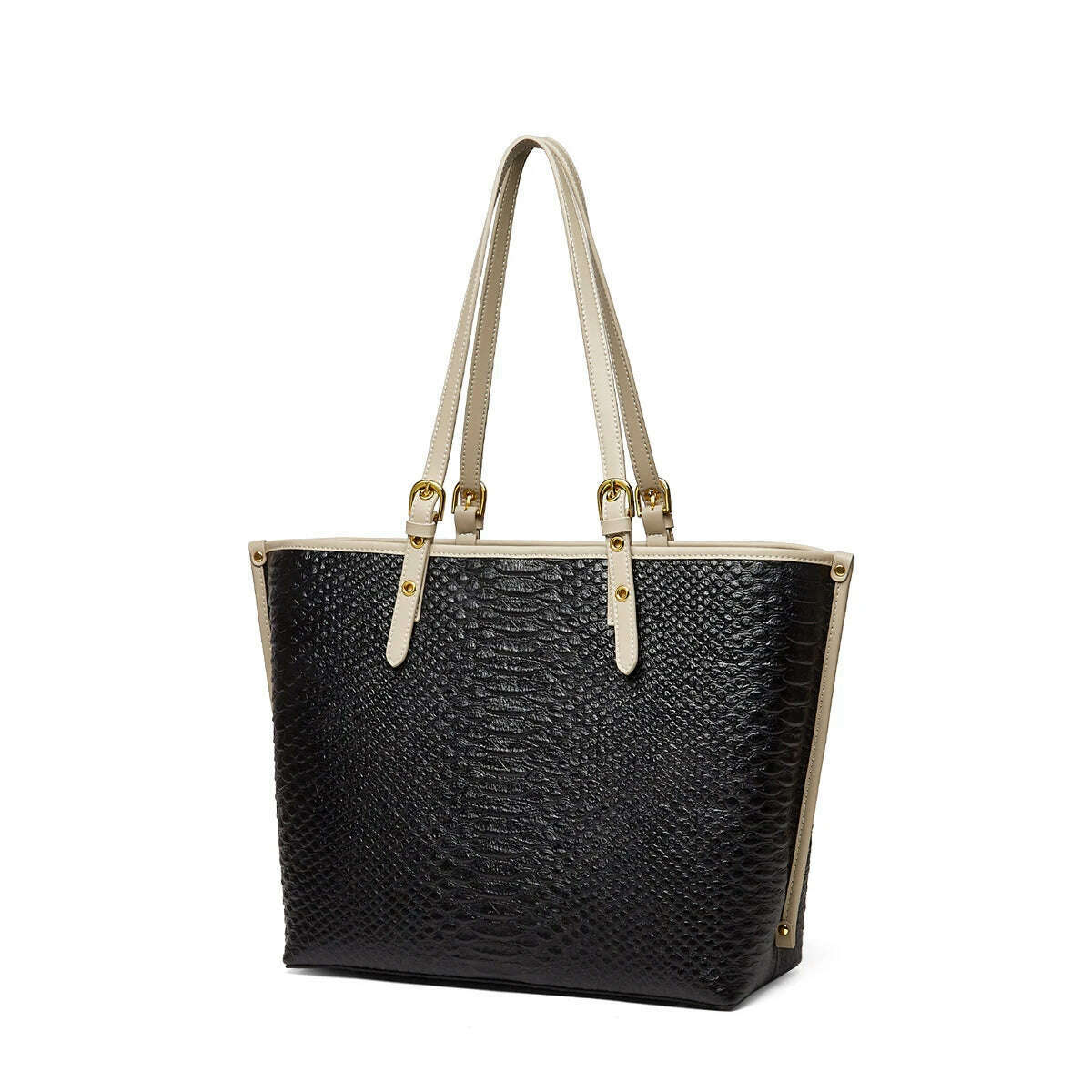 KIMLUD, ZOOLER New Genuine Leather Women Shoulder Bag First LayerTote Original Design Serpentine Pattern Large Handbag Solid Big BY213, KIMLUD Womens Clothes