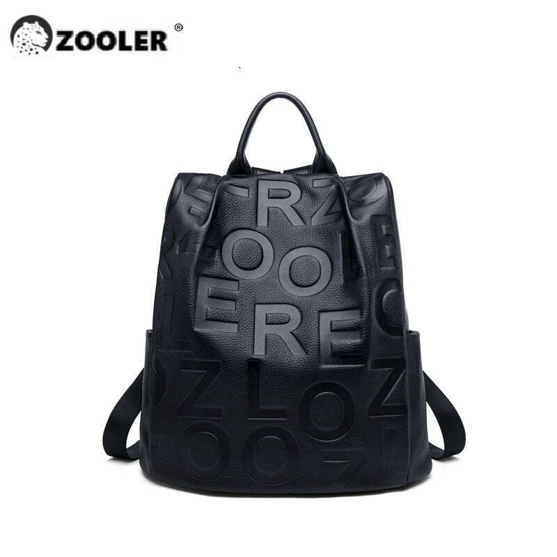 KIMLUD, ZOOLER Original 100% Full Cow Genuine Leather Women Backpack Soft Leather Book School Bags Real Skin Travel Bag # YC226, KIMLUD Women's Clothes