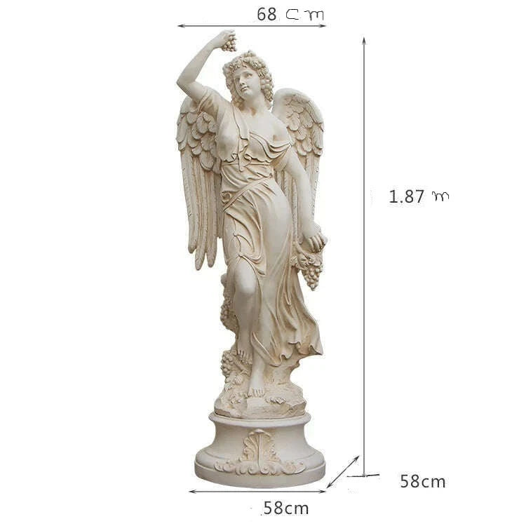 KIMLUD, zq  Retro Angel Decoration Home Garden Garden Wedding Landscape Spring, Summer, Autumn and Winter Sculpture, 1.87 million Summer, KIMLUD Womens Clothes